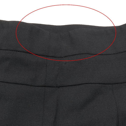 Prada Trousers Straight Pants Pleated Side Zip 44 Black — view 9