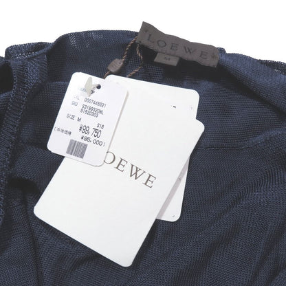 Loewe Rayon Knit Sleeveless Top Camisole Bustier Ribbon Sea Thru Archive M Blue — view 4