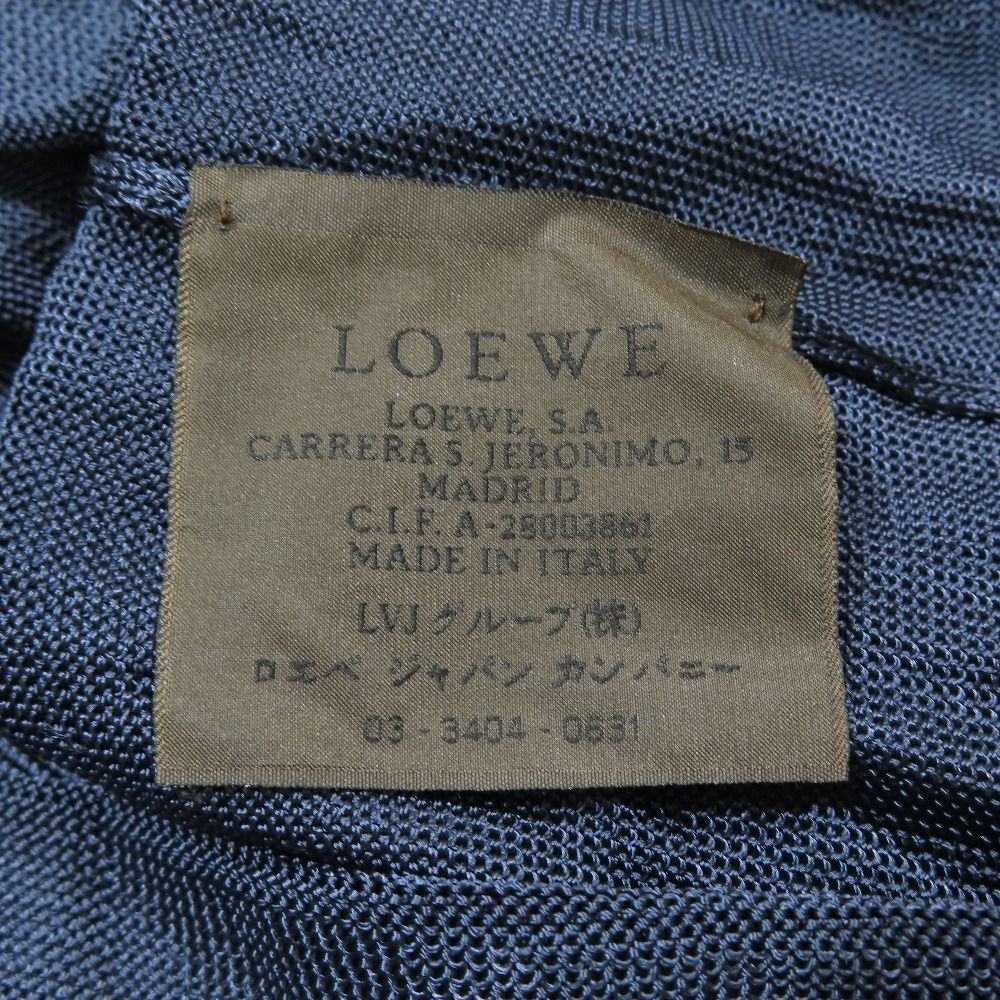 Loewe Rayon Knit Sleeveless Top Camisole Bustier Ribbon Sea Thru Archive M Blue — view 5