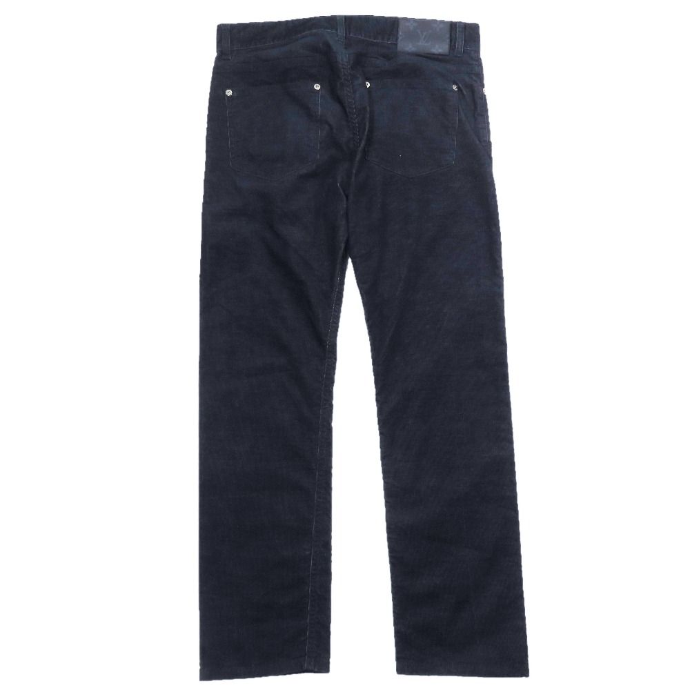 Louis Vuitton Corduroy Pants Slim Straight Zip Fly 28 Indigo Blue — view 2