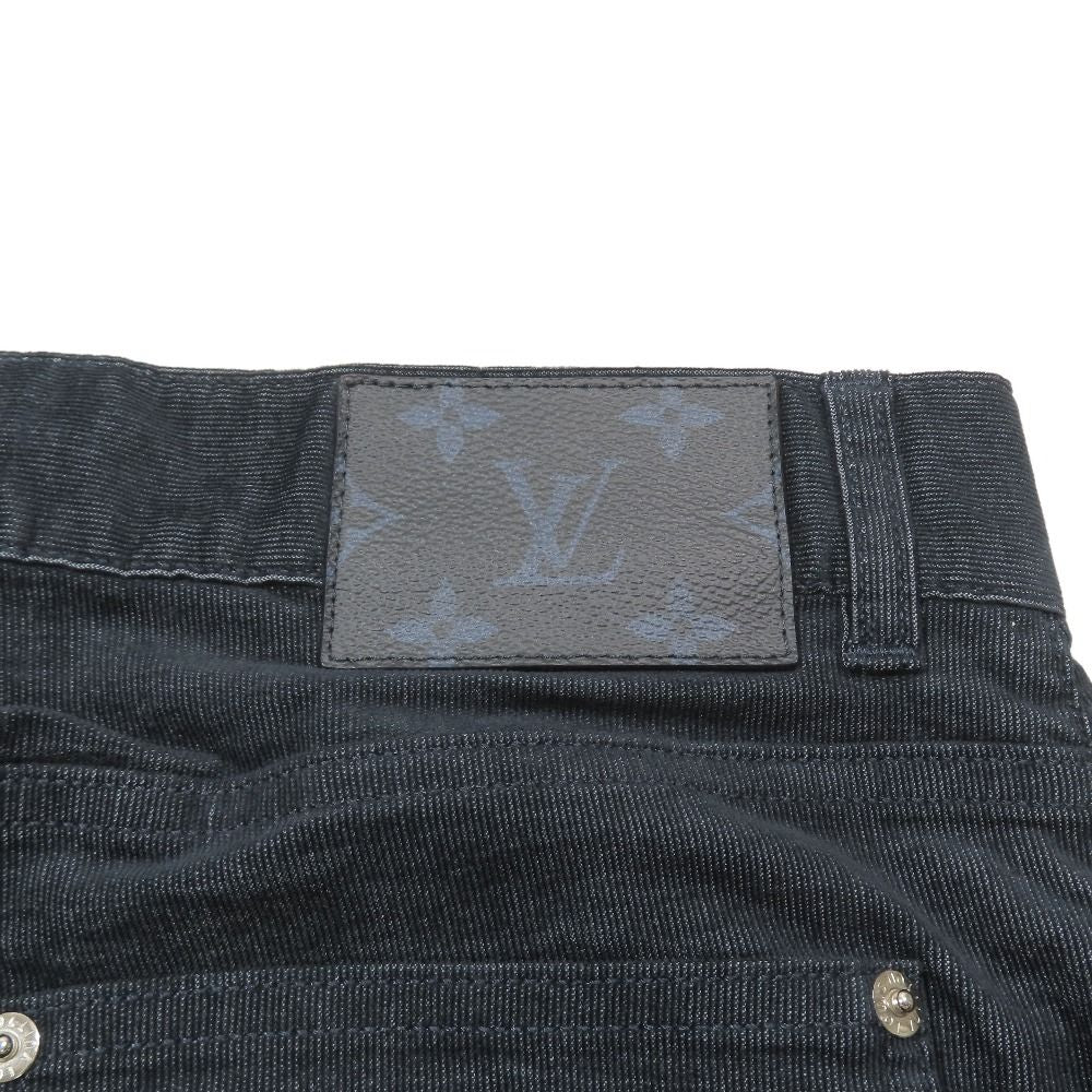 Louis Vuitton Corduroy Pants Slim Straight Zip Fly 28 Indigo Blue — view 6