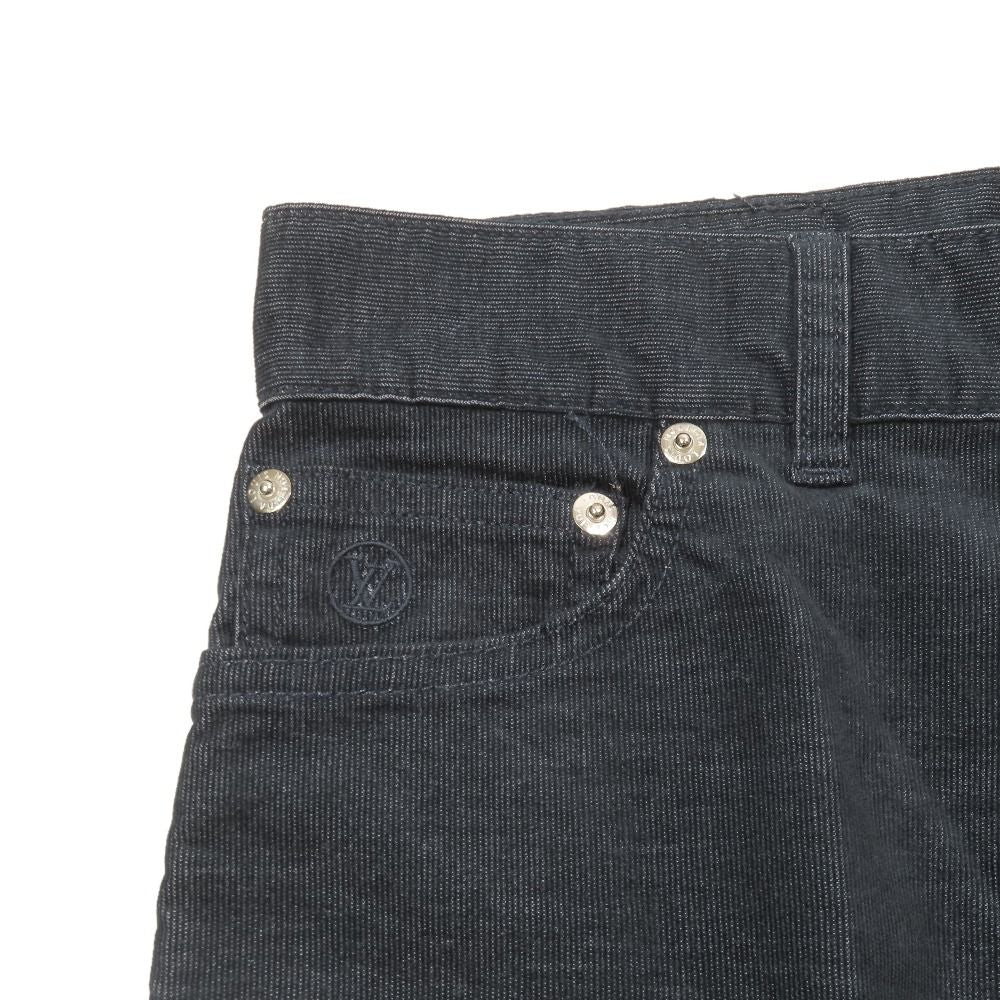 Louis Vuitton Corduroy Pants Slim Straight Zip Fly 28 Indigo Blue — view 5