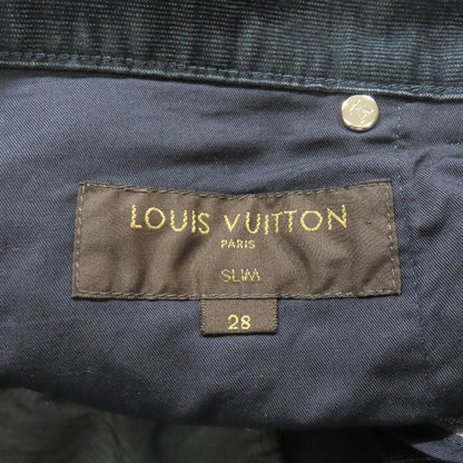 Louis Vuitton Corduroy Pants Slim Straight Zip Fly 28 Indigo Blue — view 7