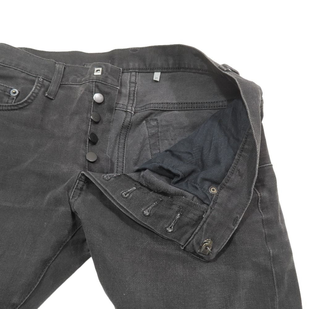 Dior Homme Denim Jeans Pants Slim Skinny Stretch Button Fly 31 Gray — view 3