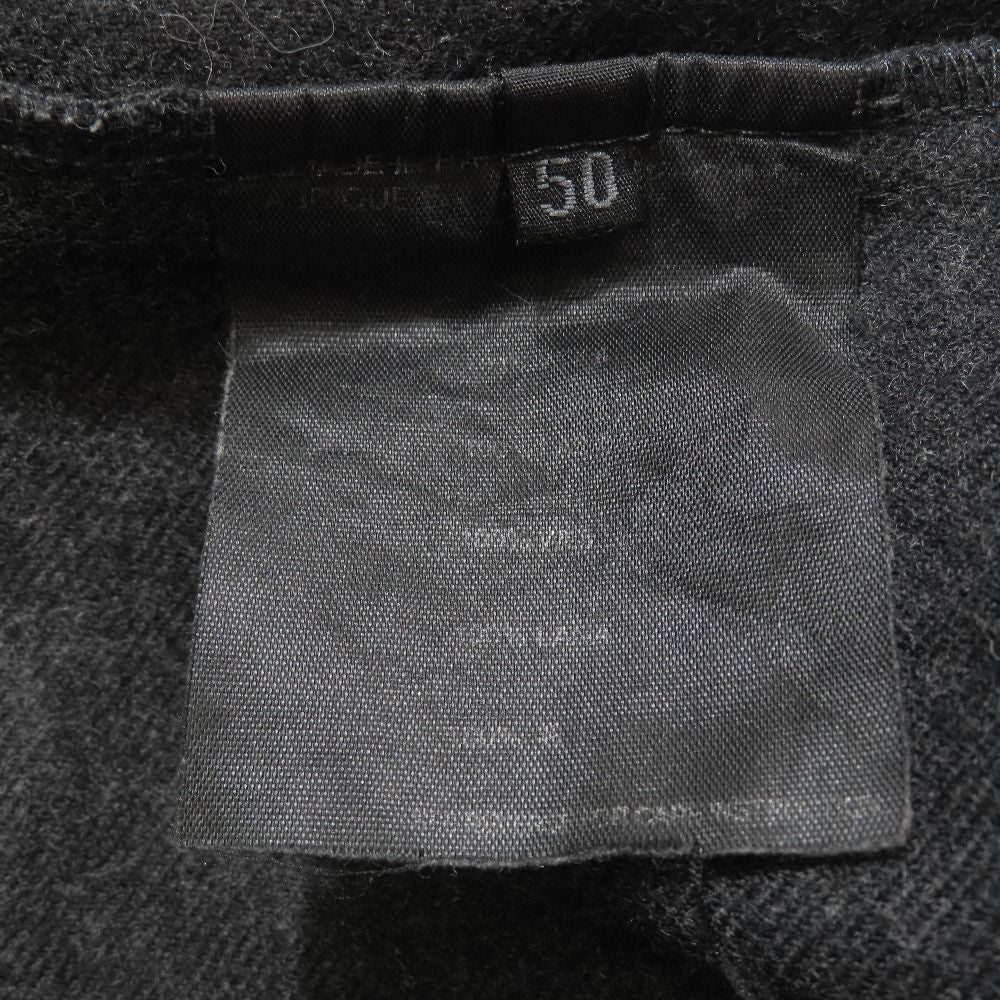 Prada Wool Trousers Straight Pants Zip Fly Pleated Rubber Logo Vintage Archive — view 7