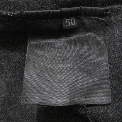 Prada Wool Trousers Straight Pants Zip Fly Pleated Rubber Logo Vintage Archive — view 7