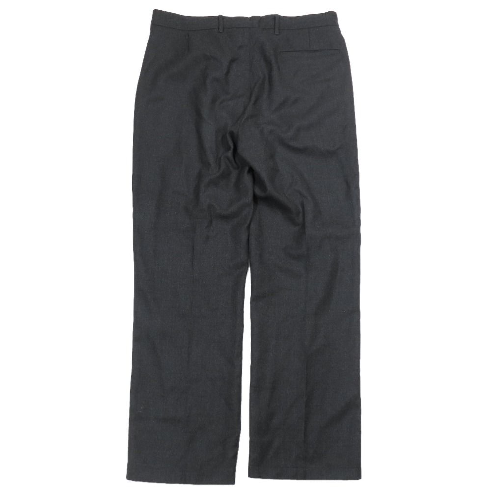 Prada Wool Trousers Straight Pants Zip Fly Pleated Rubber Logo Vintage Archive — view 2