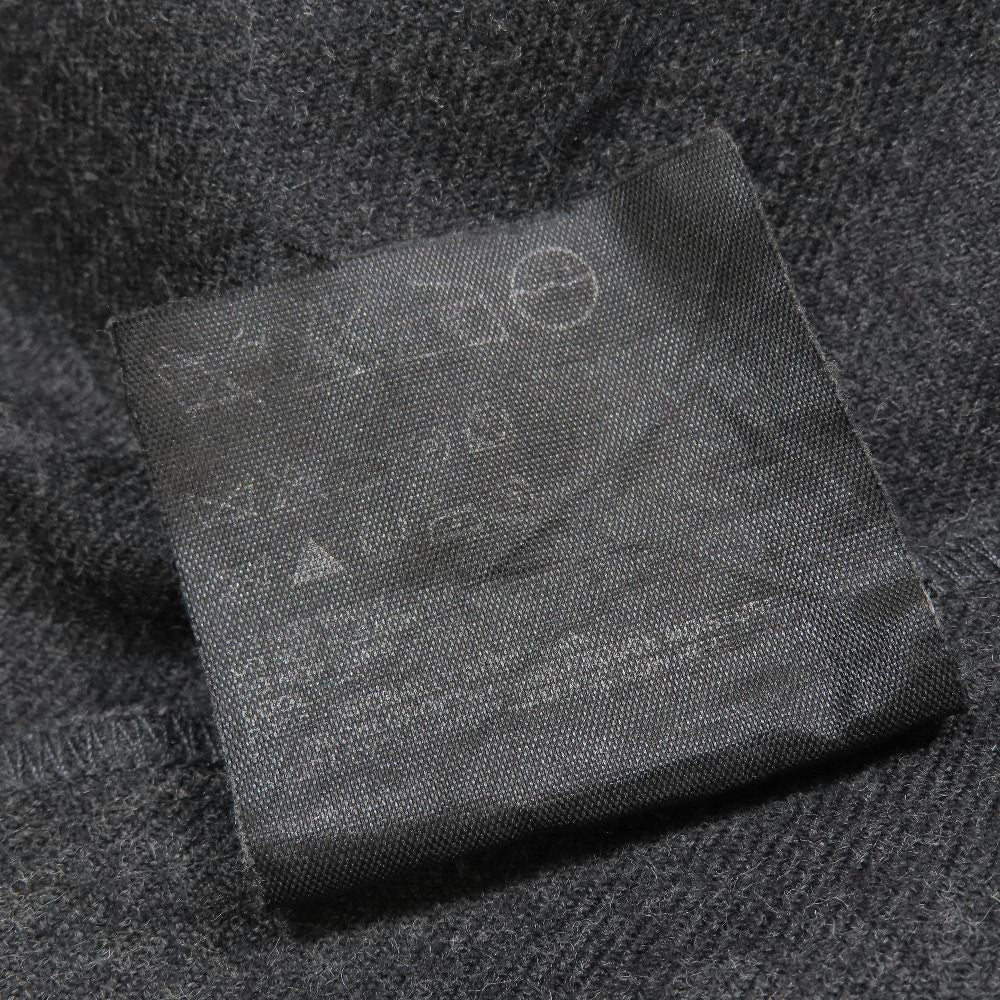 Prada Wool Trousers Straight Pants Zip Fly Pleated Rubber Logo Vintage Archive — view 8