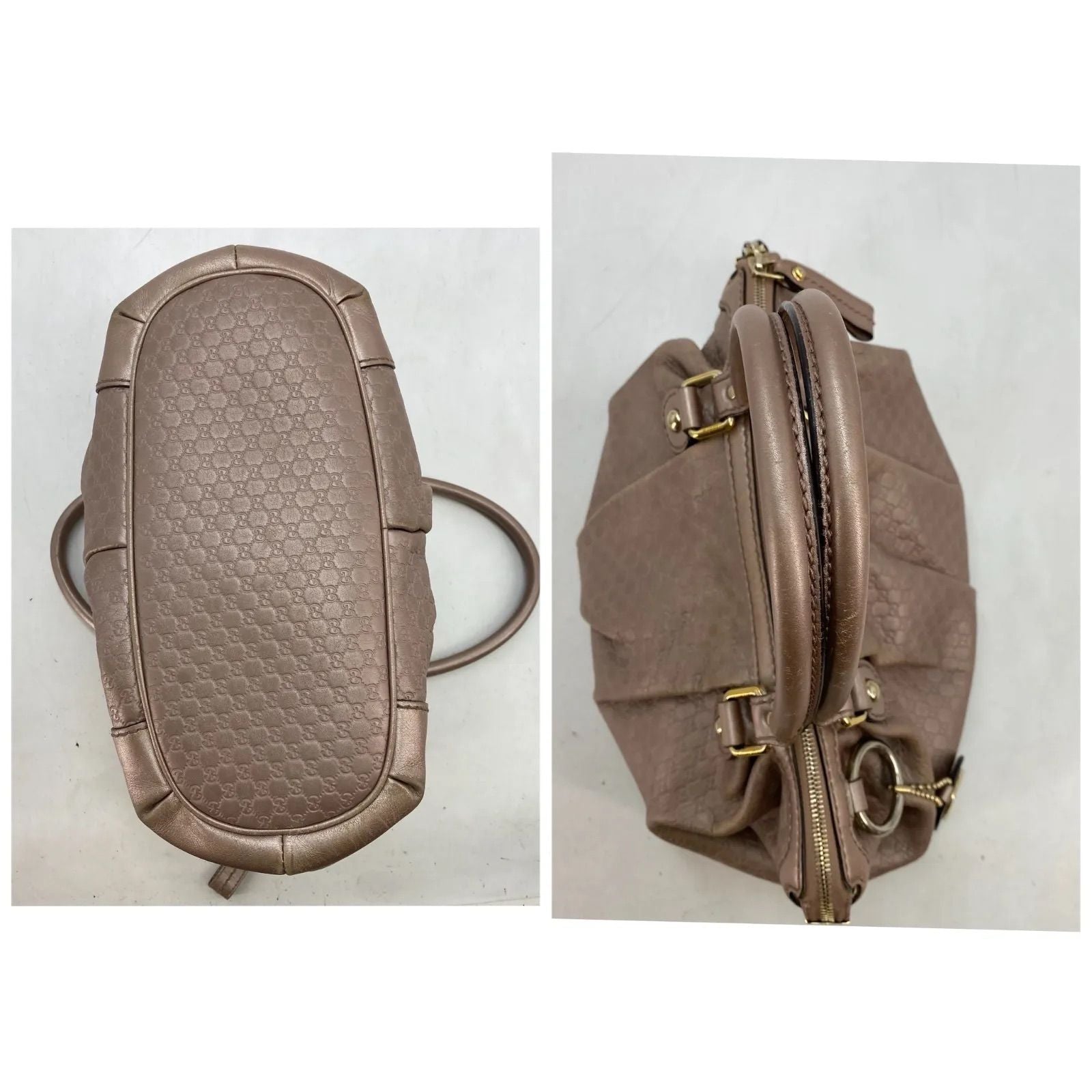 Gucci 2-Way Tote GG Leather Micro Pink — view 4