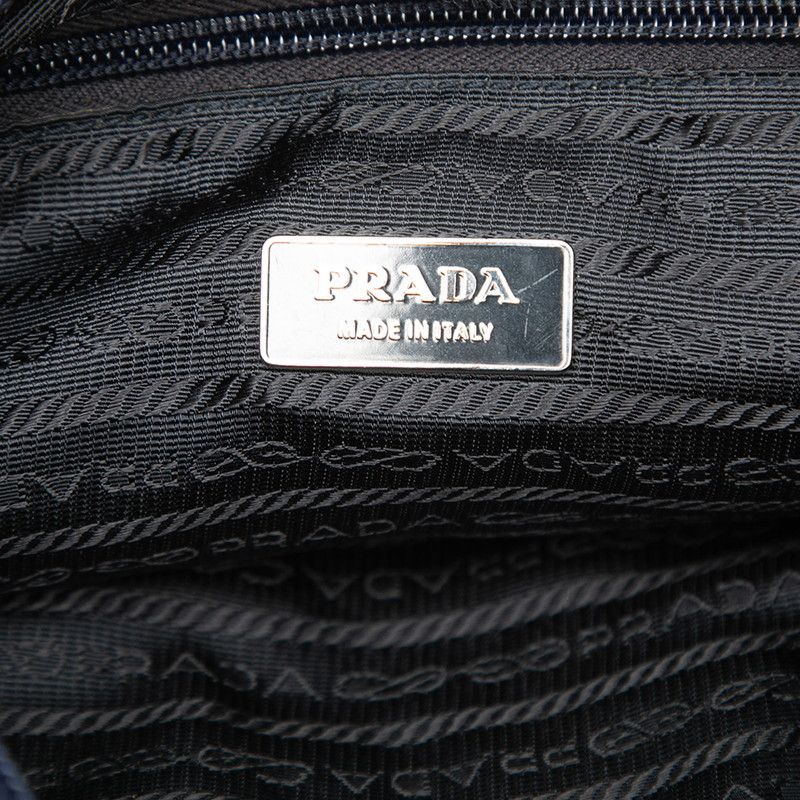 Prada Crossbody Shoulder Bag Navy Nylon Leather — view 5