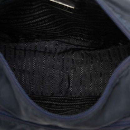Prada Crossbody Shoulder Bag Navy Nylon Leather — view 4