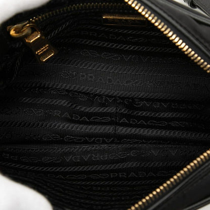 Prada Crossbody Shoulder Bag Black Nylon Leather — view 4