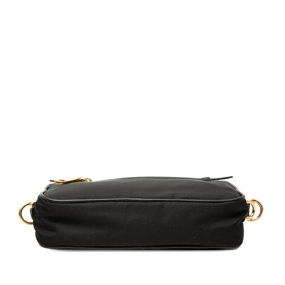 Prada Crossbody Shoulder Bag Black Nylon Leather — view 3