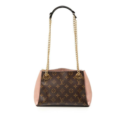 Louis Vuitton Monogram Calf Nne BB Chain Shoulder Bag Brown Rose Poodle Leather