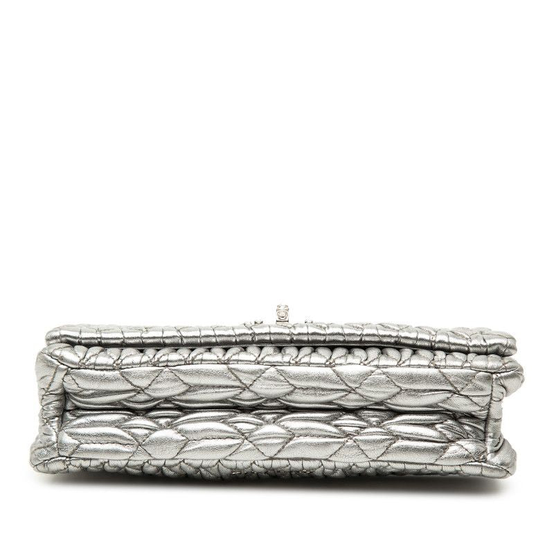 Miu Miu Miu Matelasse Nappa Crystal Crossbody Chain Shoulder Bag Silver Leather — view 3