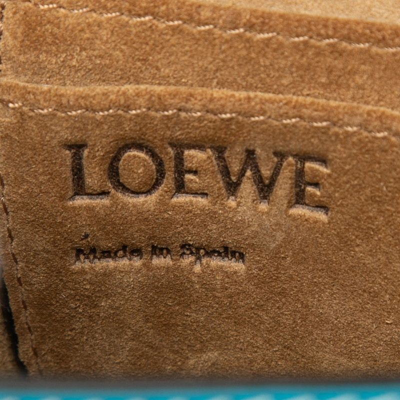 Loewe Gate Mini Floral Crossbody Shoulder Bag Pochette Blue Multicolor Leather — view 5
