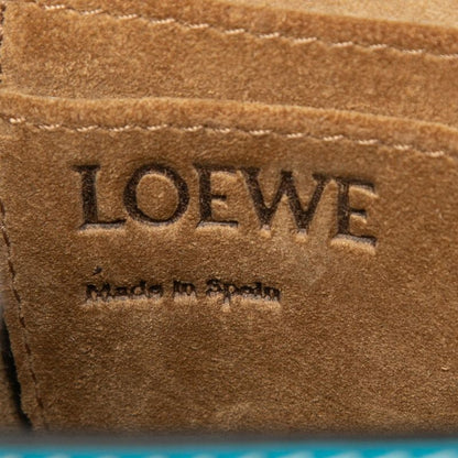 Loewe Gate Mini Floral Crossbody Shoulder Bag Pochette Blue Multicolor Leather — view 5