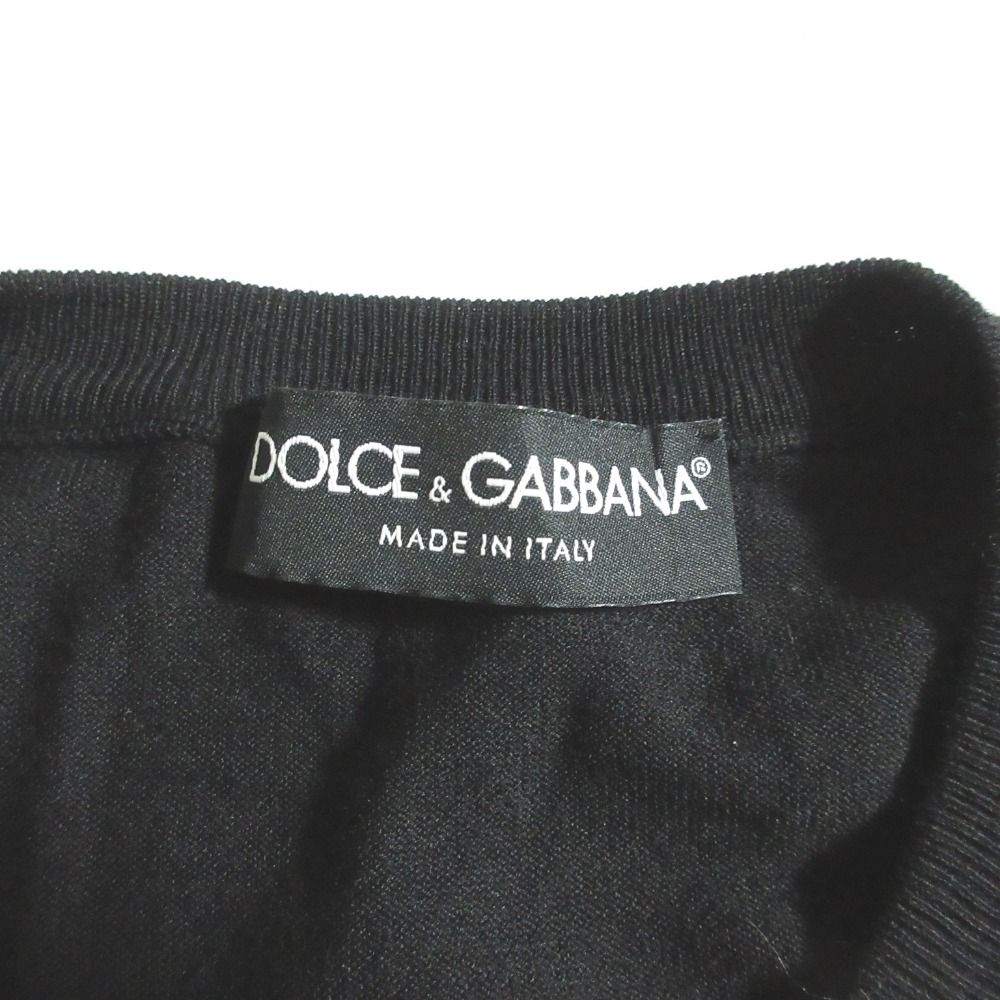 Dolce & Gabbana Lace Docking Knit Cardigan 38 Black — view 4