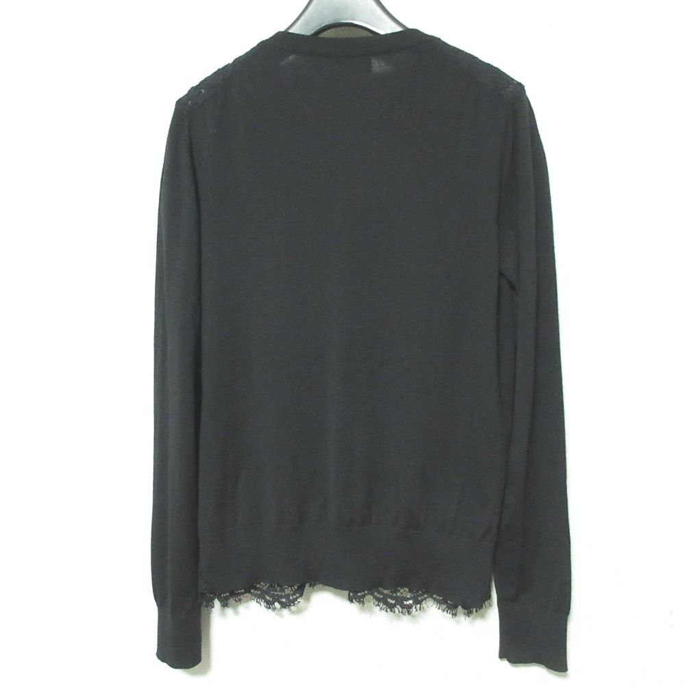Dolce & Gabbana Lace Docking Knit Cardigan 38 Black — view 2