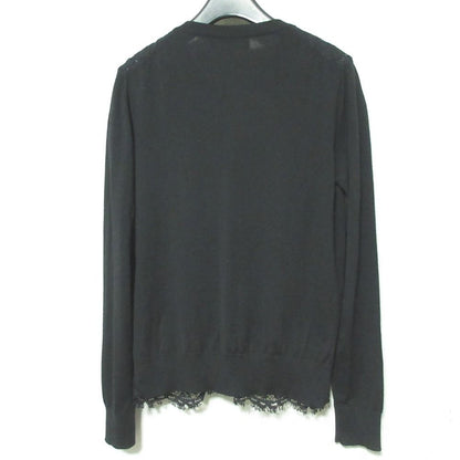Dolce & Gabbana Lace Docking Knit Cardigan 38 Black — view 2