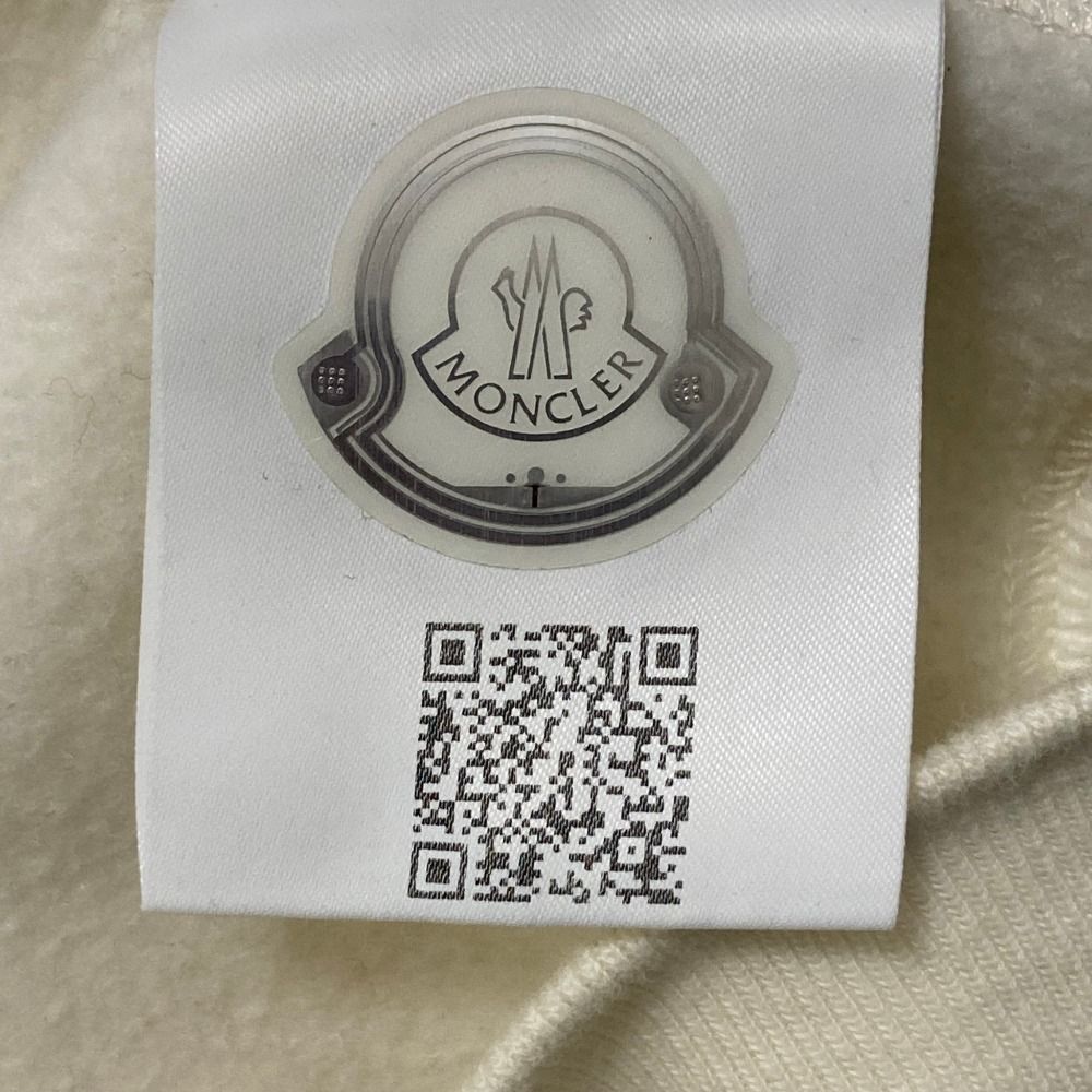 Moncler a Dos Visory Board Crystals Logo Print Pullover Hoodie L Beige — view 9