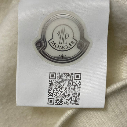 Moncler a Dos Visory Board Crystals Logo Print Pullover Hoodie L Beige — view 9