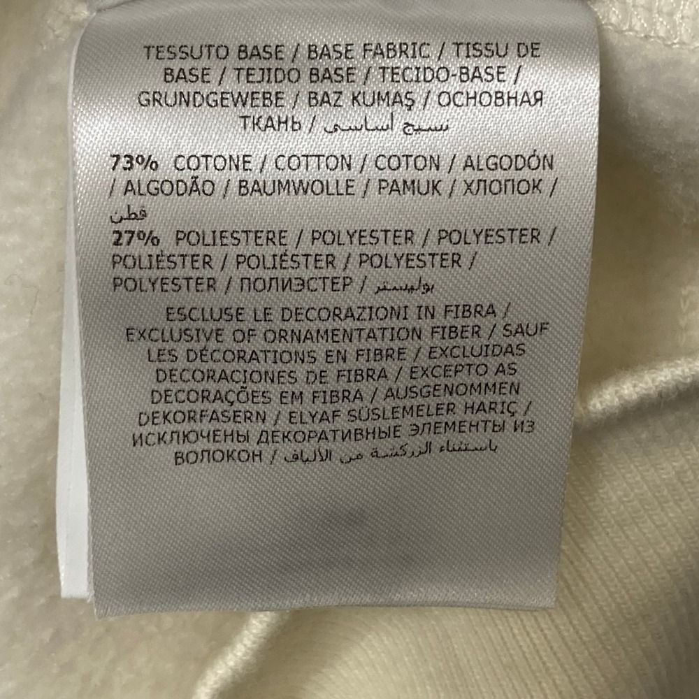 Moncler a Dos Visory Board Crystals Logo Print Pullover Hoodie L Beige — view 7