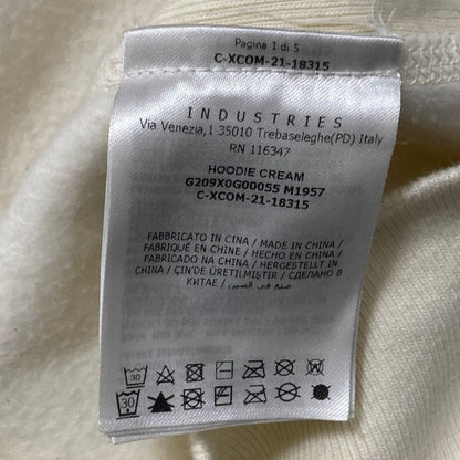 Moncler a Dos Visory Board Crystals Logo Print Pullover Hoodie L Beige — view 6