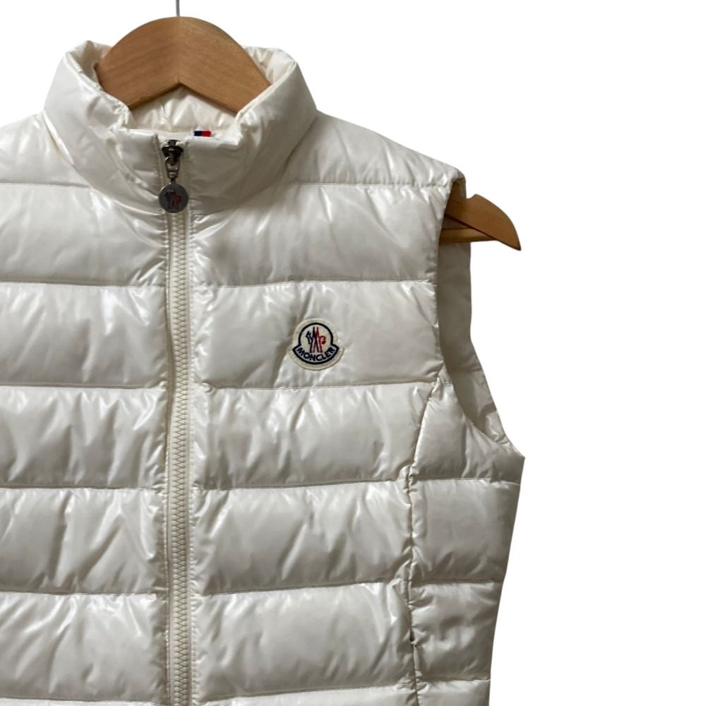 Moncler Ghany Gilet Nylon Down Vest 00 White — view 2