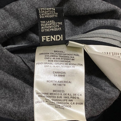 Fendi Frill Color Quilted Long Sleeve Knee Length Dress 36 Gray — view 9