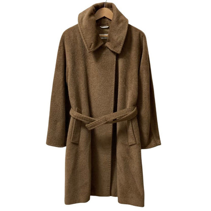 Max Mara Alpaca Cowl Long Coat 38 Brown