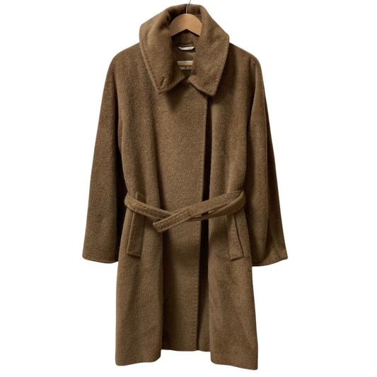 Max Mara Alpaca Cowl Long Coat 38 Brown