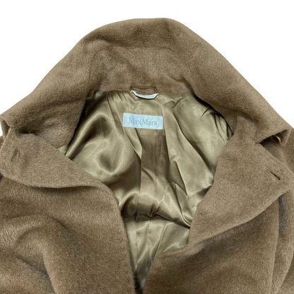 Max Mara Alpaca Cowl Long Coat 38 Brown — view 4