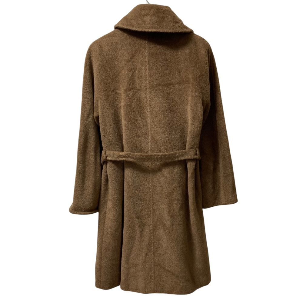 Max Mara Alpaca Cowl Long Coat 38 Brown — view 3