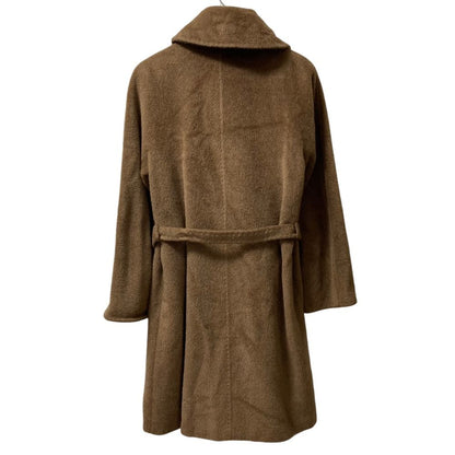 Max Mara Alpaca Cowl Long Coat 38 Brown — view 3