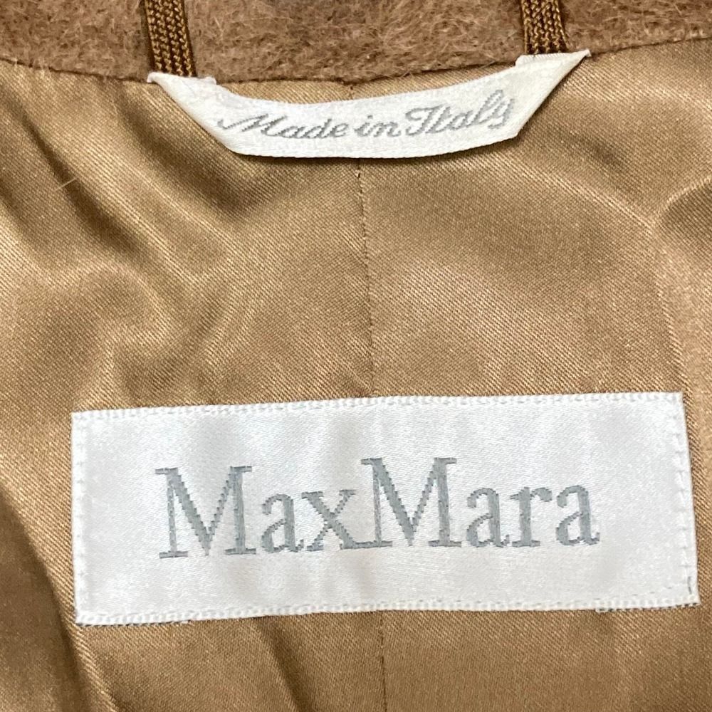 Max Mara Alpaca Cowl Long Coat 38 Brown — view 5