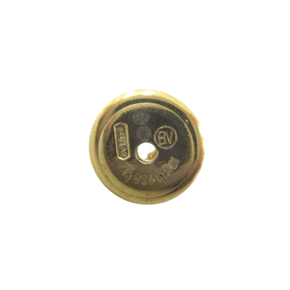 Bottega Veneta Bolt Motif Hoop Stud Earrings Silver Gold Plated — view 8