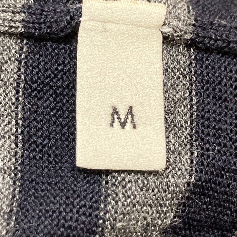 Gucci Border Knit Cardigan M Navy Gray — view 5