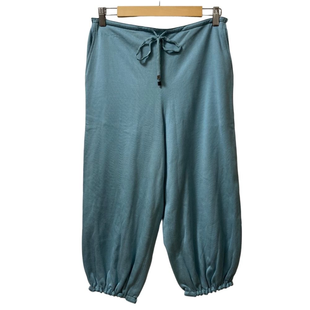 Hermes Silk Jersey Pants Jogger 38 Light Blue
