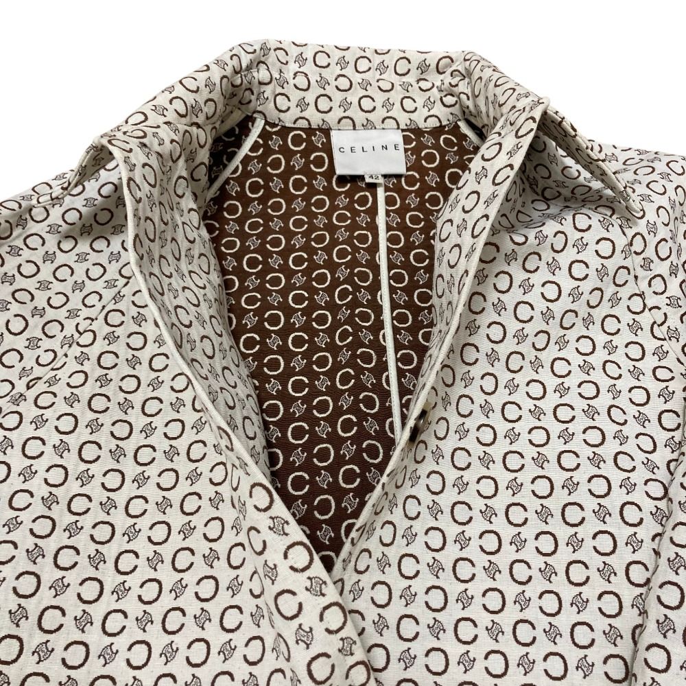 Celine Macadam Color Coat 42 Ivory Brown — view 5