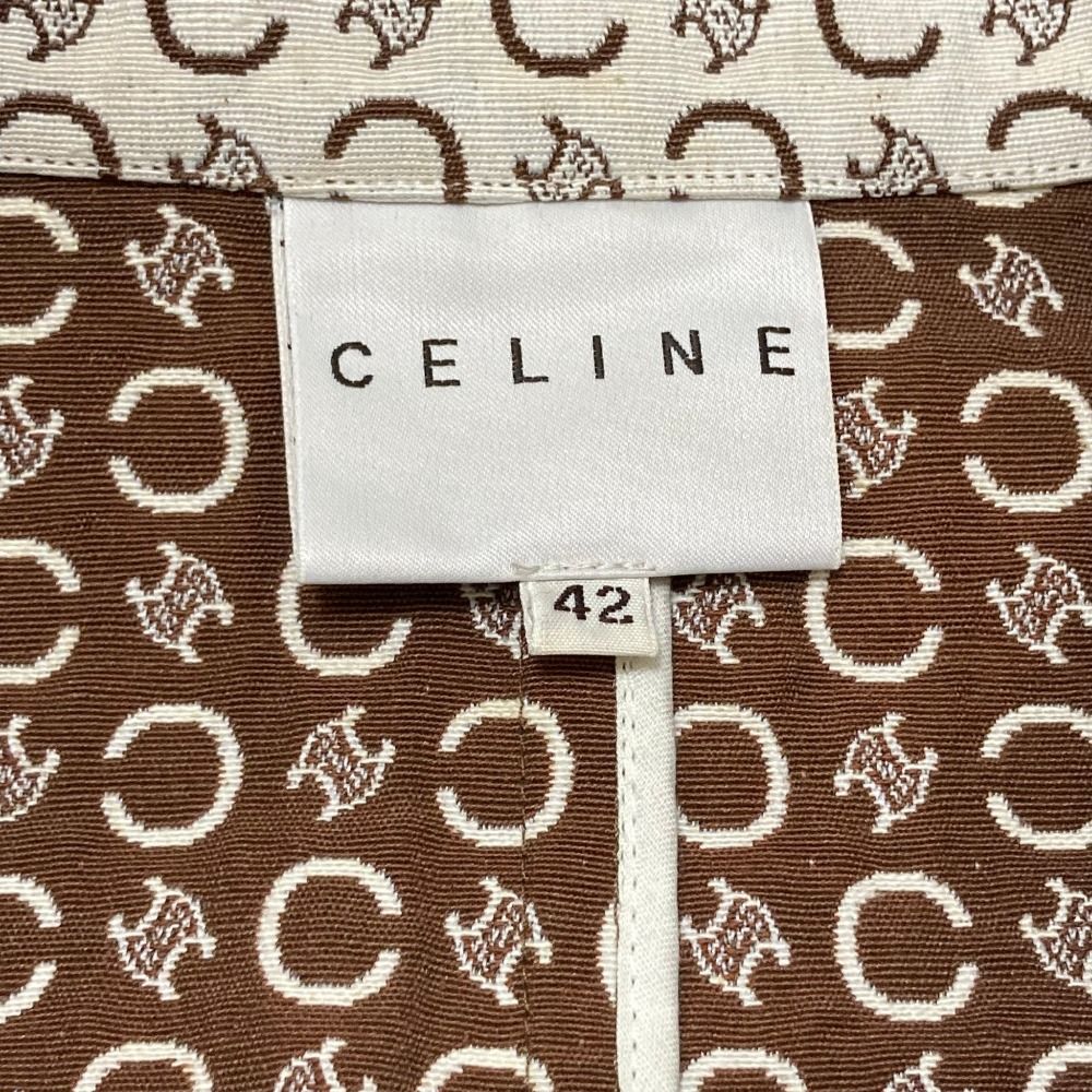 Celine Macadam Color Coat 42 Ivory Brown — view 6