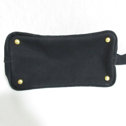 Prada Canapa Canvas 2-Way Tote Shoulder Bag Black — view 5