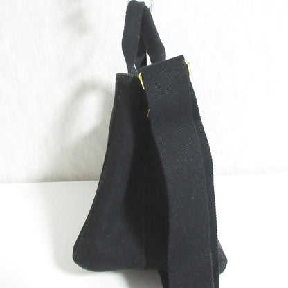 Prada Canapa Canvas 2-Way Tote Shoulder Bag Black — view 3