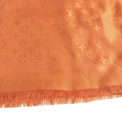 Louis Vuitton Silk Wool Monogram Large Shawl Orange Scarf — view 3