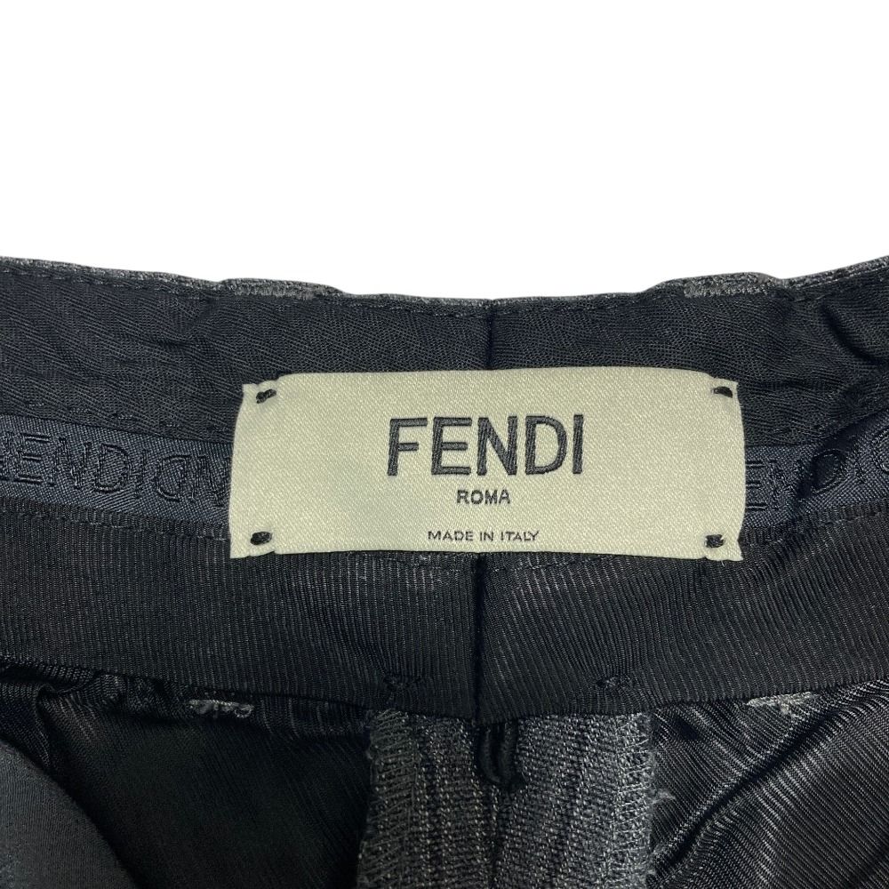 Fendi Wide Leg Trousers Pants 36 Gray — view 5