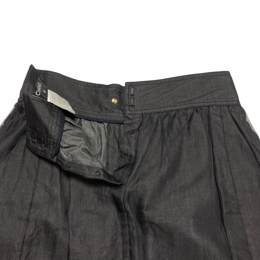 Chanel Cotton Silk Mini Skirt 40 Black — view 3