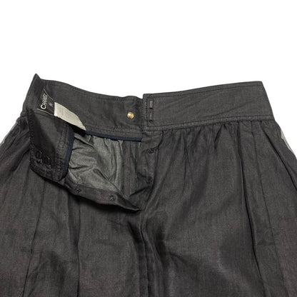 Chanel Cotton Silk Mini Skirt 40 Black — view 3