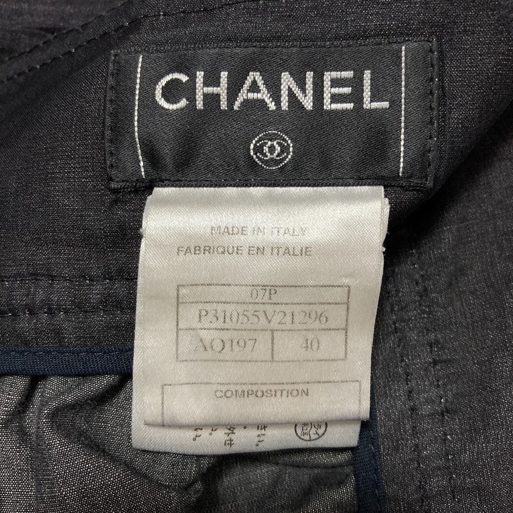 Chanel Cotton Silk Mini Skirt 40 Black — view 5
