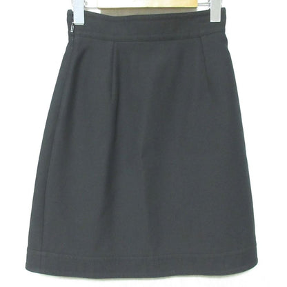 Gucci GG Pearl Button Silk Blend Wrap Skirt 36 Black — view 2