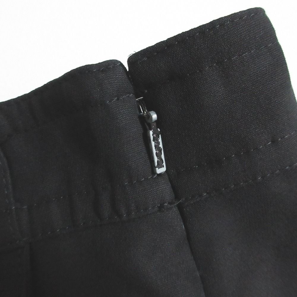 Gucci GG Pearl Button Silk Blend Wrap Skirt 36 Black — view 8
